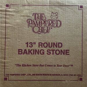 The Pampered Chef 13" Round Baking Stone - Brown